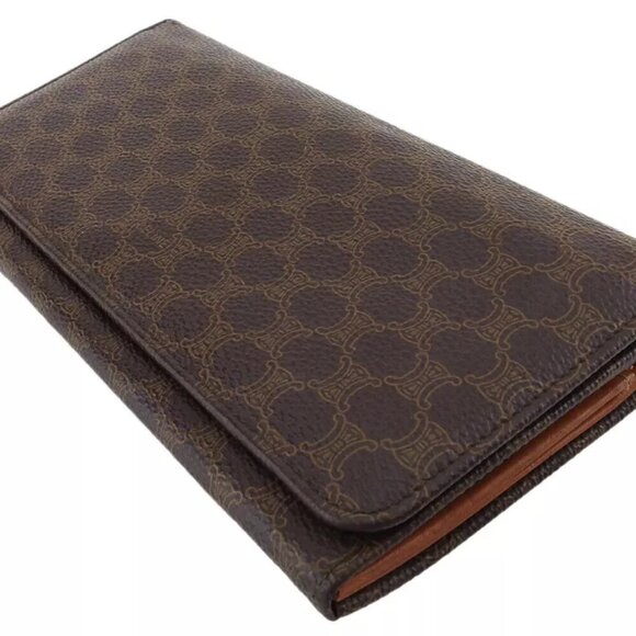 Celine long wallet macadam beige PVC x leather Authentic USED - Picture 4 of 11